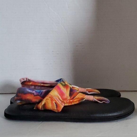 Sanuk Sandals Shoes Yoga Mat Sling 2 Fabric Tie Dye Women's WOMAN'S Size 6 - Picture 8 of 16